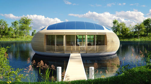 Casa prefabbricata - WATERNEST 100 - EcoFloLife Ltd. - flottante / ecologica / contemporanea