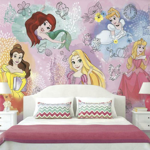 Carta da parati contemporanea - Disney Princess - York wallcoverings - in vinile / con motivo per bambini / aspetto carta da parati