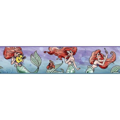 Fregio di carta da parati contemporaneo - Disney The Little Mermaid Ariel & Friends - York wallcoverings - con motivo per bambini / multicolore / in tessuto non tessuto