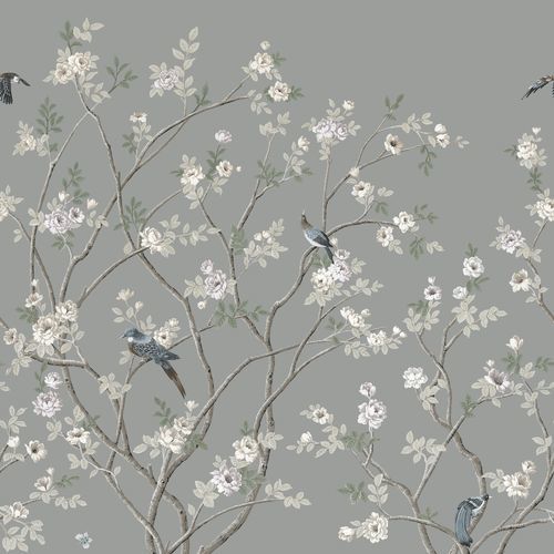 Carta da parati contemporanea - Lingering Garden  - York wallcoverings - in fibra naturale / con motivi floreali / aspetto carta da parati