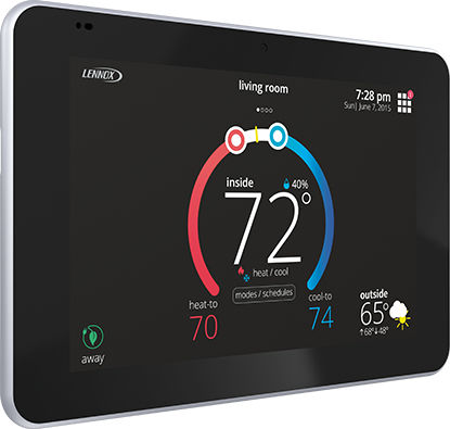 Termostato programmabile - ICOMFORT® S30 - Lennox - per riscaldamento / a muro / nero