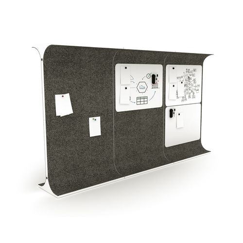 Tabellone magnetico - INTO Concept - bianco / da parete / in acciaio verniciato