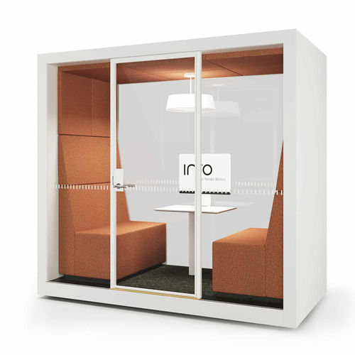 Ufficio POD con illuminazione integrata - POD ROLL SMALL - INTO Concept - acustico / con porta vetrata / con illuminazione LED integrata