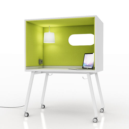 Scrivania per open space - ROLL IN - INTO Concept - contemporanea / in MDF / acustica