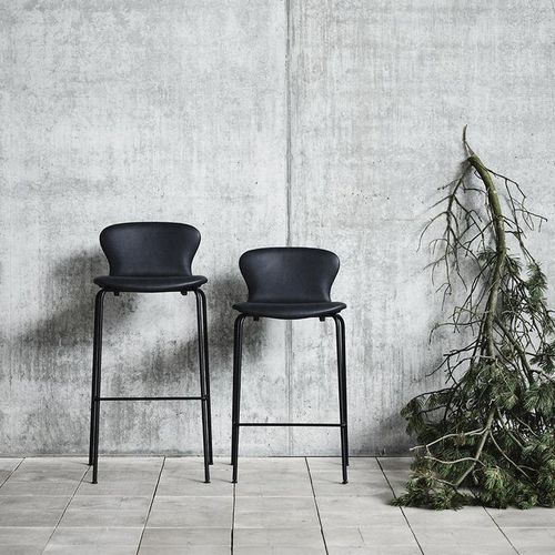 Sedia alta design scandinavo - PLAY - Bruunmunch Furniture ApS - da interno / in pelle / in acciaio