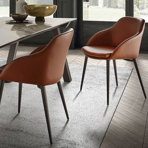 Sedia contemporanea - GALERA - DRESSY - da interno / in velluto / in pelle