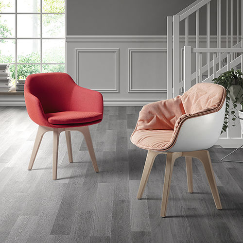 Sedia contemporanea - LAP 4011 - DRESSY - da interno / in tessuto / con supporto in faggio