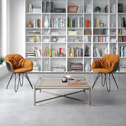 Sedia contemporanea - LAP 4052 - DRESSY - da interno / in tessuto / con supporto in metallo