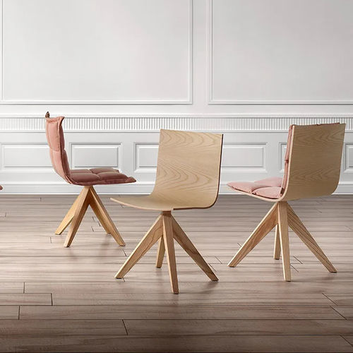 Sedia contemporanea - TAIGA B2 - DRESSY - da interno / in tessuto / con supporto in frassino