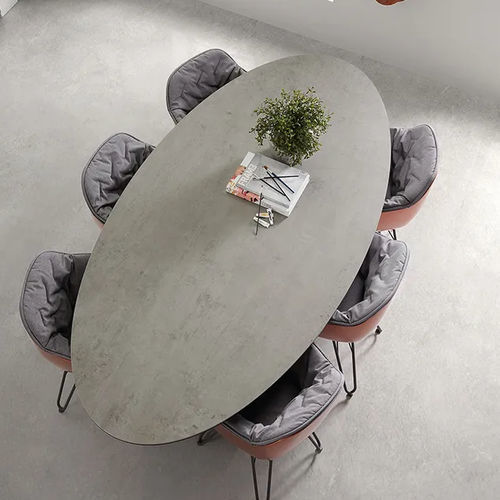 Tavolo contemporaneo - STAY - DRESSY - in vetro / in ceramica / con base in alluminio estruso