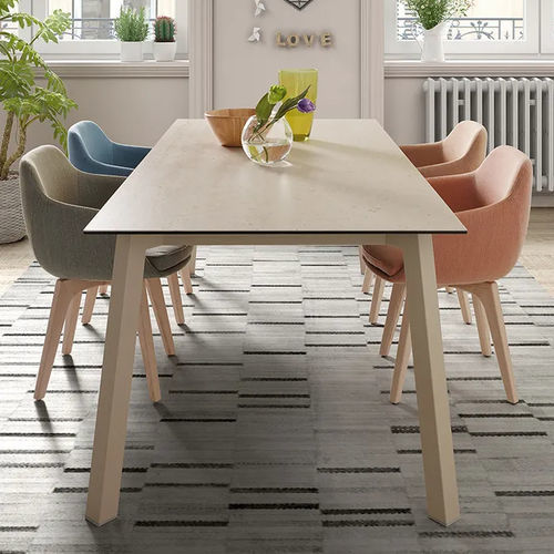 Tavolo contemporaneo - MERLOT - DRESSY - in ceramica / con supporto in legno / rettangolare