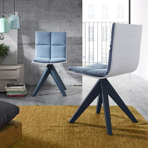 Sedia contemporanea - TAIGA B1 - DRESSY - da interno / in tessuto / con supporto in frassino