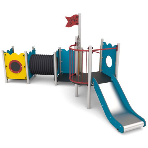 Struttura ludica per parco giochi - AHOY 12 - Free Kids s.c. - in metallo / in HDPE / in HPL