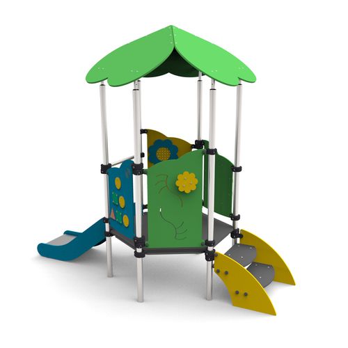 Struttura ludica per parco giochi - MFI-04 - Free Kids s.c. - in acciaio / in HDPE / modulare