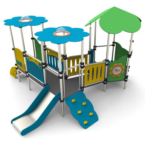 Struttura ludica per parco giochi - MFI-05 - Free Kids s.c. - in acciaio / in HDPE / modulare