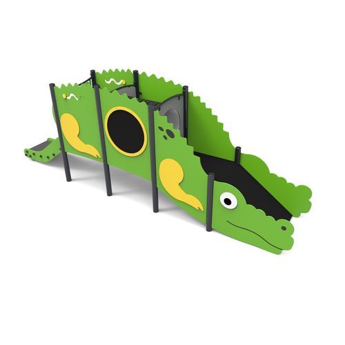 Scivolo girevole - CROCODILE   - Free Kids s.c. - per parco giochi / in acciaio inossidabile / in HDPE