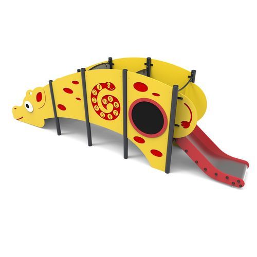 Scivolo dritto - GIRAFFE   - Free Kids s.c. - per parco giochi / in acciaio inossidabile / in HDPE
