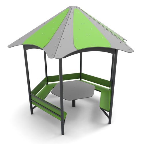 Gazebo in acciaio galvanizzato - 0016001  - Free Kids s.c. - in HPL / in HPL / con struttura in metallo