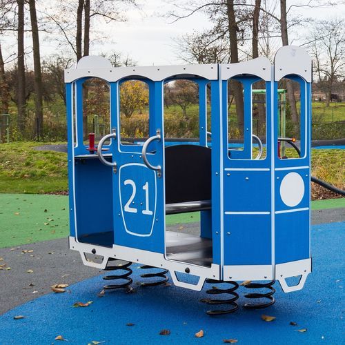Gioco a molla in metallo - STREETCAR  - Free Kids s.c. - in HDPE / in HPL / trasporto