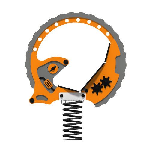Gioco a molla in acciaio galvanizzato - MONOCYCLE   - Free Kids s.c. - in HDPE / trasporto / monoposto