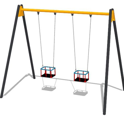 Altalena in acciaio - 0020010  - Free Kids s.c. - per parco giochi / doppia