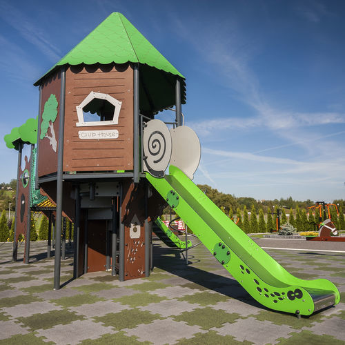 Torre da gioco per parco giochi - DND-08 - Free Kids s.c. - con scivolo / in metallo / in polietilene ad alta densità HDPE