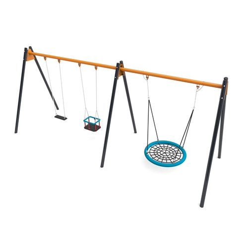 Altalena in metallo - 0020011  - Free Kids s.c. - multipla / per parco giochi / con seduta dritta