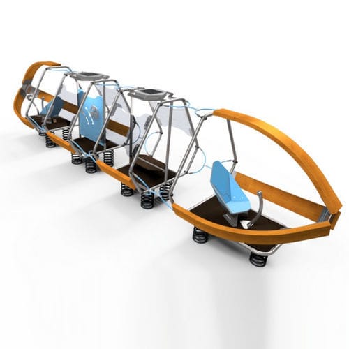 Gioco a molla in acciaio galvanizzato - LUMITRAM  - Free Kids s.c. - in legno compensato / in HPL / trasporto