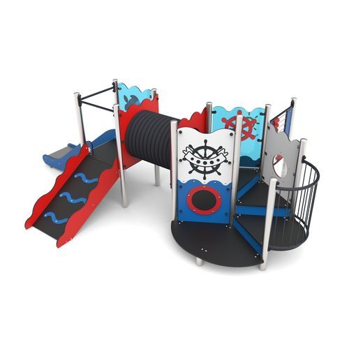 Struttura ludica per parco giochi - AHOY 08  - Free Kids s.c. - in metallo / in HDPE / in HPL