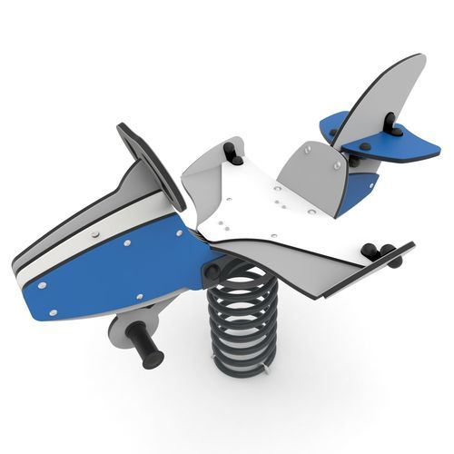 Gioco a molla in metallo - AIRPLANE   - Free Kids s.c. - in HDPE / trasporto / monoposto