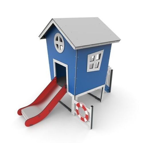 Casetta da gioco per parco giochi - DOCK STATION  - Free Kids s.c. - a pavimento / con scivolo