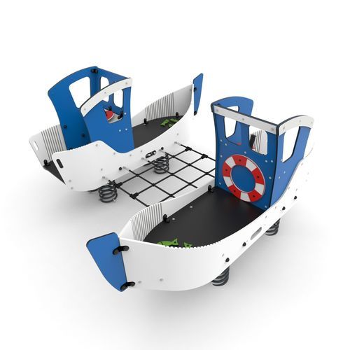 Gioco a molla in metallo - FISHING BOATS   - Free Kids s.c. - in HDPE / trasporto / 10 posti