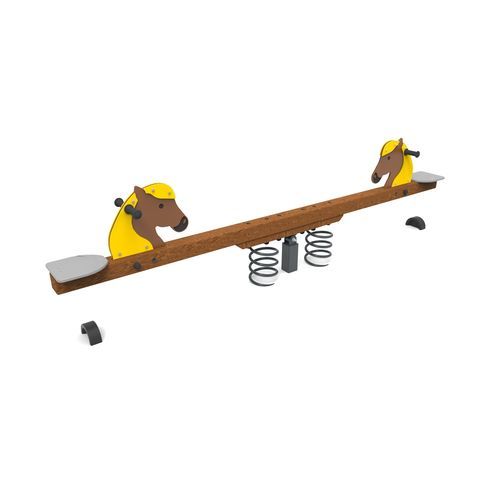 Altalena basculante in legno - HORSE  - Free Kids s.c. - per parco giochi