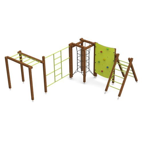 Struttura d'arrampicata per parco giochi - HOP! WOOD 2  - Free Kids s.c. - per percorso vita / modulare / in legno