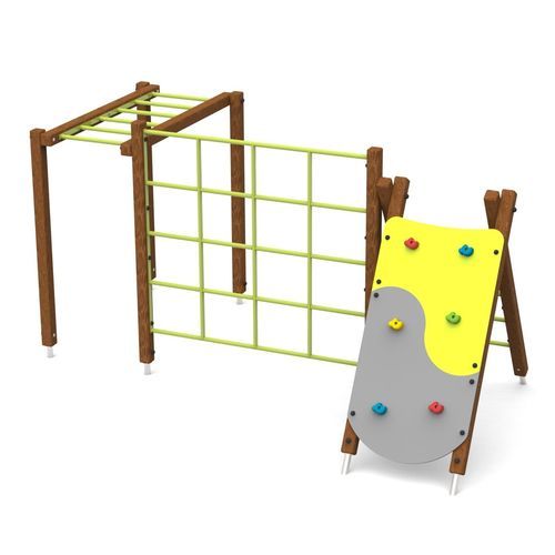 Struttura d'arrampicata per parco giochi - HOP! WOOD 1  - Free Kids s.c. - per percorso vita / modulare / in legno