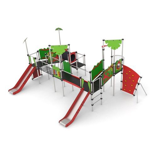 Struttura ludica per parco giochi - JURA 4  - Free Kids s.c. - in metallo / modulare / con copertura