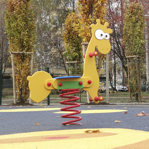 Gioco a molla in legno compensato - GIRAFFE   - Free Kids s.c. - animale / monoposto