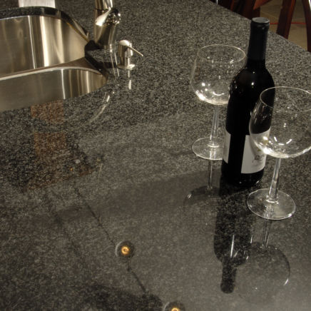 Piano di lavoro in granito - IMPALA BLACK - WALL GRANITE SERVICE SRL - da cucina / nero