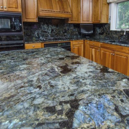 Piano di lavoro in marmo - LEMURIAN BLUE - WALL GRANITE SERVICE SRL - da cucina