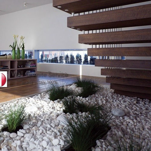 Ciottolo per terrazza - INTERNAL CIOTTOLI DESIGN IN WHITE MARBLE - WALL GRANITE SERVICE SRL - per vasca / levigato