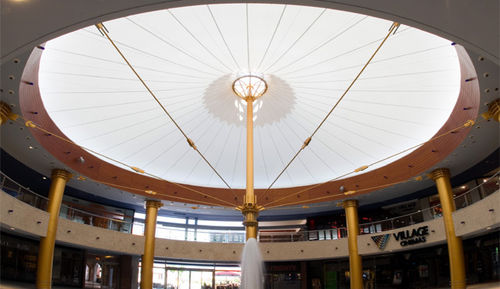 Tensostruttura su ossatura metallica - COSMOS MEDITERRANEAN MALL - Arka - a membrana e funi / per soffitto / con membrana in PVC
