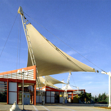 Tensostruttura a membrana e funi - ENVIRONMENTAL PARK - Arka - padiglione / a vela / per copertura