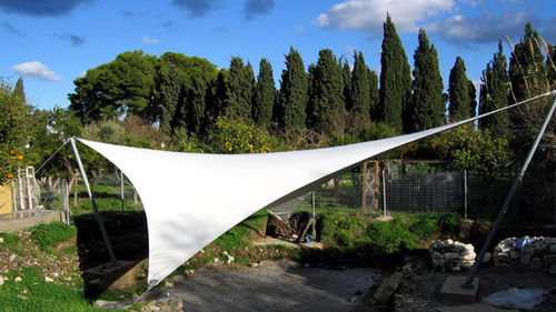 Tensostruttura a membrana e funi - ANCIENT THEATER EXCAVATION - Arka - per copertura / con membrana in poliestere