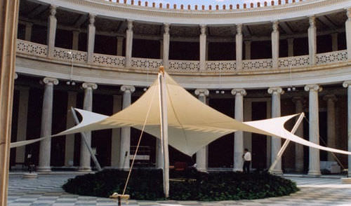 Tensostruttura a membrana e funi - ZAPPEIO BUILDING - Arka - per copertura / per tettoia / con membrana in PVC