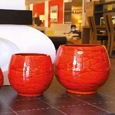 Vaso da giardino in terracotta - SOLEIL COUCHANT : BAHIA - Les Poteries d'Albi - rotondo