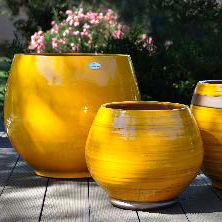 Vaso da giardino in terracotta - IBIZA SUNSHINE : BAHIA - Les Poteries d'Albi - rotondo