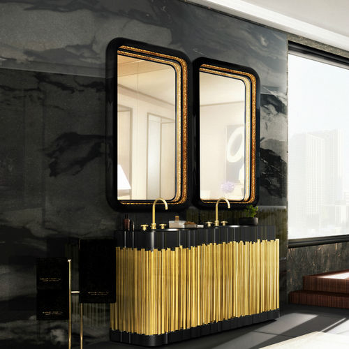 Pannello decorativo da parete - BLACK PARAMOUNT SURFACE  - Maison Valentina - per stanza da bagno / in alluminio / con motivo stampato