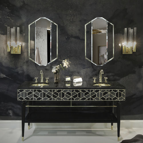 Mobile lavabo doppio - TORTOISE  - Maison Valentina - da appoggio / in legno laccato / in ottone