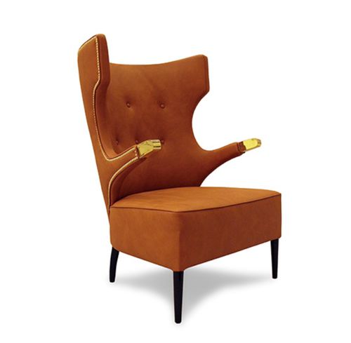 Poltrona contemporanea - SIKA - Maison Valentina - in tessuto / in ecopelle / a orecchioni