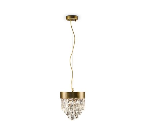 Lampada a sospensione - NAICCA - Maison Valentina - in ottone spazzolato / in cristallo di quarzo / contemporanea